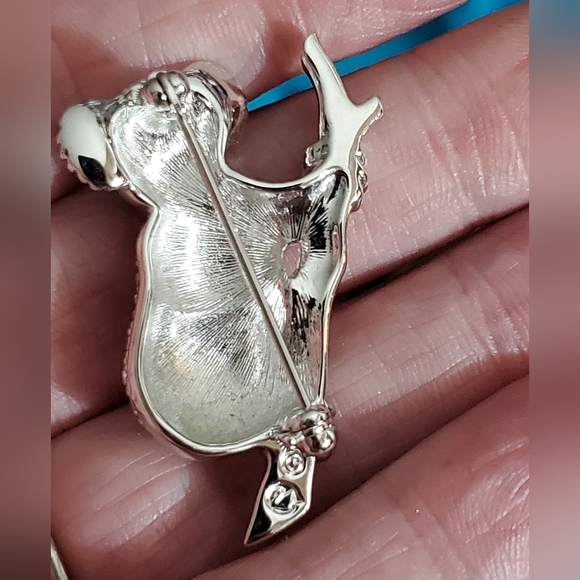 Vintage Swarovski koala bear silver brooch pin crystal estate - Picture 6 of 8